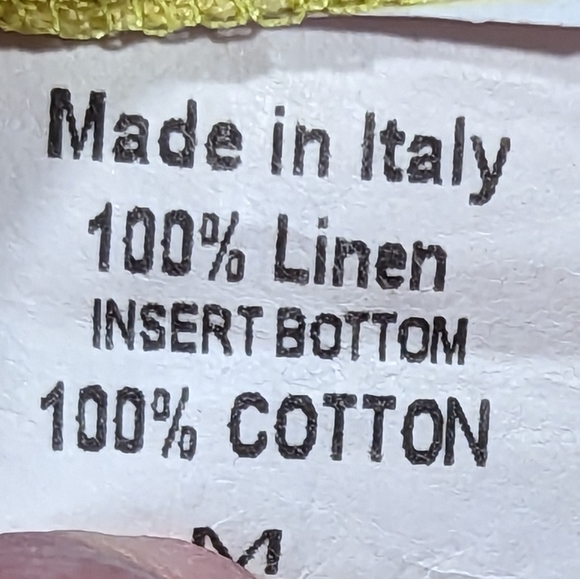 Terzo Millennio 100% Linen Flutter Cap Sleeve Tunic Top Size Medium Chartreuse - Picture 11 of 13